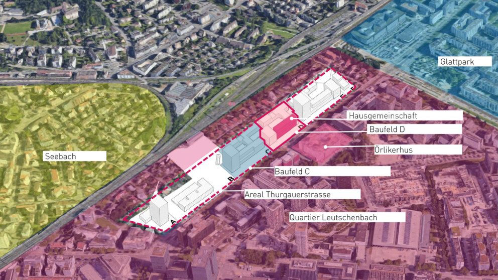 Plan Einteilung Teilgebiete Thurgauerstrasse